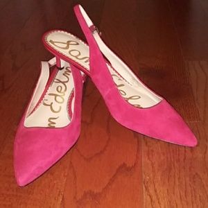 NWOB! Sam Edelman Ludlow Red Suede Kittenheel 8.5